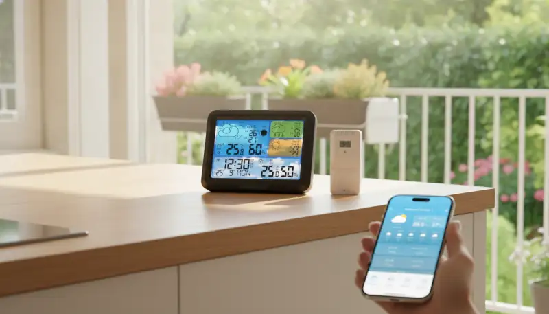 Interaktive Wetterzentrale: WLAN Wetterstation mit Farbdisplay