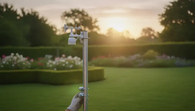 Präzise Daten: Mastverlängerung Wetterstation